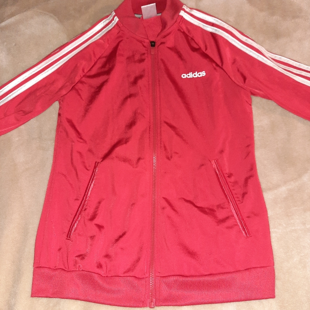 Red adidas track jacket
